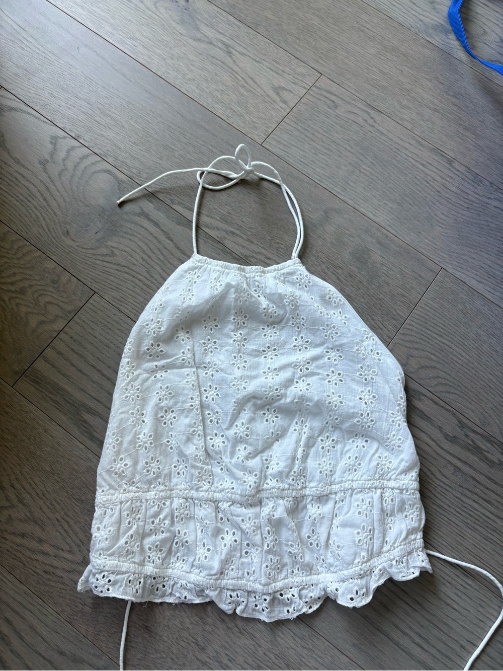 Princess Polly White Eyelet Halter Cami